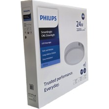 Philips Smartbright Sıvaüstü Tavan LED Lamba 24W 6500K Beyaz Işık 2200 Lümen 29,5 cm Çapında Plastik Gövde