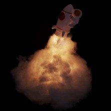 Gülcenin Dükkanı Kendin Yap Uçan Astronot Tasarımlı Gece Lambası