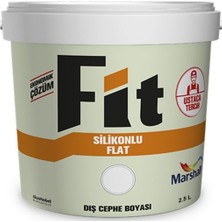 Marshall Fit Silikonlu Flat Dış Cephe Boyası 2.5lt=3.5kg Beyaz-Kir Tutmaz-Solmayan Renkler-Kokusuz