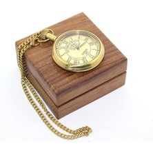 Erseyy Ahşap Kutulu Pirinç Köstekli Saat