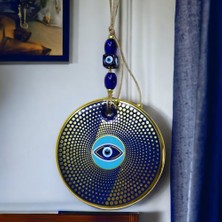 Pazarcan Yaldızlı Nazar Boncuklu Duvar Süsü Gözlü Duvar Dekoru