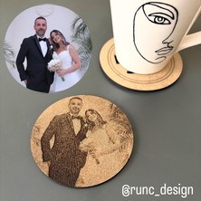 Runc Design Kişiye Özel Resimli Bardak Altlığı Seti - Fotoğraflı Hediyelik Bardak Altlığı