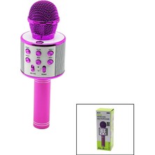 Timion Wireless Mikrofon Karaoke - Hoparlör USB Şarjlı USB - Tf - Aux Renkli Krom Kaplama PIL:800MAH - Dc 5V Bls-25 (5148)