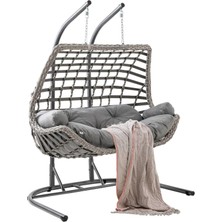 Capri Swing Cunda Ikili Rattan Bahçe Balkon Salıncağı