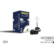Niken Nıken 0620010123 - Nıken H27W/2 881 27W Halojen Ampul PGJ13 12V
