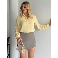 Vuntal Gizli Düğmeli Ince Detay Gömlek