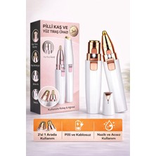 Eser Ticarett 2’si 1 Arada şarjlı Kaş ve Yüz Tüy Alma Cihazı | Acısız, Kablosuz, Hassas Tıraş