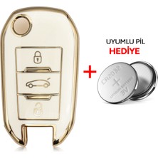 Rem Anahtar 508 301 C-Elysee 3 Buton Sustalı Nano Anahtar Kılıfı Beyaz