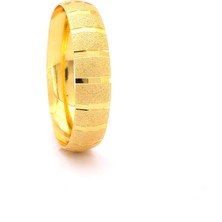 Ferizz Altın Kaplama Simli Kalın Çizgili 1.5 cm Bilezik BLZ-3138
