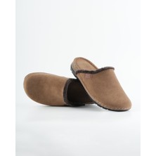 Dr. Klompa Erkek Ev Terliği Peluş Astarlı Kışlık Kapalı Burun Kaymaz Taban Günlük Rahat Sabo Terlik Haki