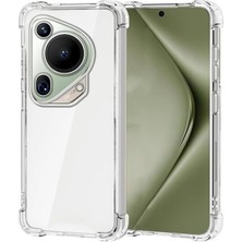 Kzy Huawei Pura 70 Ultra ile Uyumlu Kapak Kamera Korumalı Airbag Antishock Köşe Korumalı Şeffaf Silikon Kılıf