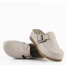 Dr. Klompa Kadın Sabo - Bej Mozaik - Konfor Destekli Yapı Şık Tasarım Yumuşak Taban Günlük Kullanıma Uygun