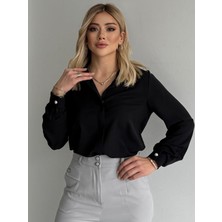 Vuntal Gizli Düğmeli Ince Detay Gömlek