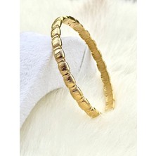 Ferro Sarı Çelik Kelepçe Kordon Kadın Bileklik FRJW10044A-B 2 Yıl Garantili Hediye Paketli