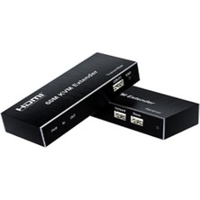 AyrStore Novacom NVC-KVM60 4K 60 Metre Hdmı+Usb+Ir To Cat6 Kvm Extender