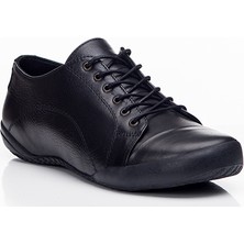 Tarçın Hakiki Deri Siyah Kadın Deri Casual Ayakkabı TRC50-0503