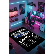 Reyhani Psp Oyun Kaymaz Taban Makinede Yıkanabilir Gaming Oyuncu Gamer Genç Odası Halısı