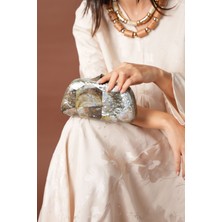 Coralıne LY0145B Sedef El Yapımı Siyah Çanta