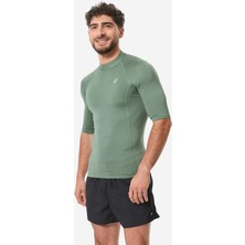 Decathlon Olaian Erkek Slim Fit Kısa Kollu Uv Korumalı Tişört - Haki - 100