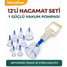 Eser Ticarett 12 Kupa 1 Pompa Hacamat Seti Vakumlu Bardak Kuru Hacamat Kupası Ev Tipi Kullanım