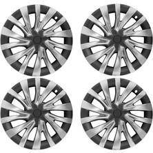 Ramm Tesla Model 3 Soul Jant Kapağı - 18 Inç - Siyah Gümüş - 4 Adet Set