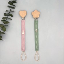 Zuppers Müslin Emzik Askısı 2li Set Roza-Mint