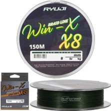 İp Örgü Misina - 8 Kat - Ryuji Winx X8 - 150mt - Yeşil - 0.13mm
