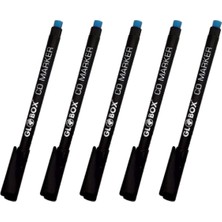 Globox CD Kalemi S 5 Adet Asetat Kalem Siyah