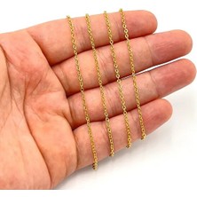 1 Metre 0.40MM Lak Kaplama Zincir, Kolye Zinciri, Takı Zinciri, Gold Renk, 1.kalite Kararmaz (SF-235