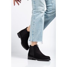 Arda Bayan Bot 165-230 Siyah Süet Lastikli Günlük Kadın Bot