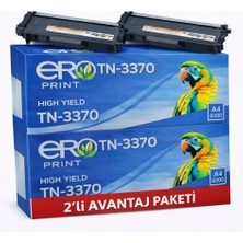 Ero Print TN-3370 / Brother DCP-8110DN Muadil Toner - 2'li Avantaj Paket