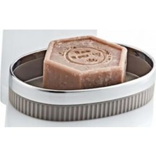 Mimoza Çizgili Krom Katı Sabunluk 1 Adet ROYALEKS-Y-876