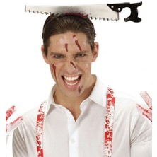 HypAirs Kafaya Saplanmış Halloween Kanlı Testere Şaka Tacı
