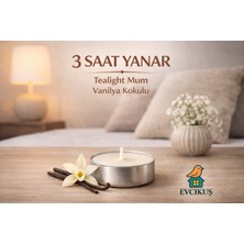 Mumline Tealight Mum Vanilya Kokulu – Alüminyum Kap (3 Saat Yanar)