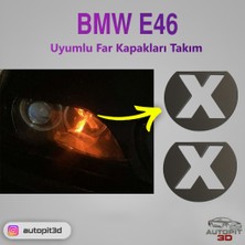 AutoPit 3D Bmw E46 Uyumlu x Far Kapakları (Takım)