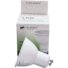 Uzlight SENKRON2004 7W LED Ampul 560 Lümen GU10 Duy Sarı Işık 3000K 10'lu
