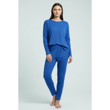 Kadın Fitilli Pijama Takımı - Lila