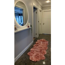 Doğuş Peluş Halı Batik Tavşan Somon Yumuşak Dokulu Peluş Halı Çift Kafa Post