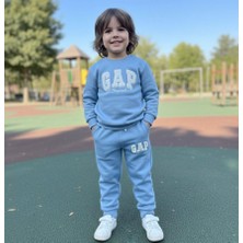 Çocuk İşleri Açık Mavi Çocuk Alt Üst Takım 3 Iplik Şardonlu