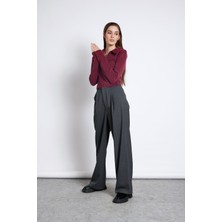 Nisan Triko Fermuarlı Triko Kazak