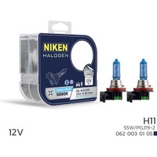 Niken Nıken 0620030105 - Nıken 12V H11 55W Beyaz Işık Ampul PG319-2 5000K