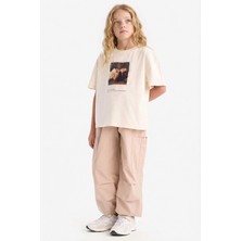 DeFacto Paraşüt Kargo Jogger Paça Pamuklu Pantolon Kız Çocuk D7607A825SM