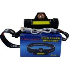 Gold Kama GK-101 Şarjlı Kafa Lambası | Cob LED – Type-C Şarjlı – Mıknatıslı Tasarım