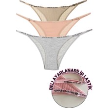 Vanilya Secret Pamuklu Beli Ayarlanır Kadın Külot 3'lü Paket