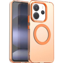 Dexmon Xiaomi Redmi Note 14 4g Uyumlu Kılıf Magsafe Mıknatıslı Mat Renkli Sert Pc – Kamera Koruma Çıkıntılı Silikon Kapak