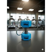 TriVox3D Renkli Dumbell Spor Aleti Anahtarlık (Renk Seçeneği Mevcuttur)