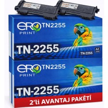 Ero Print Brother TN-2255 Muadil Toner - 2'li Avantaj Paket