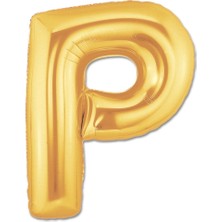 HypAirs P Harf Folyo Balon Altın Renk 40 Inç