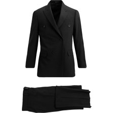 Uki Siyah Kruvaze Takım Elbise