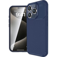 SHC4200 Iphone 16 Kılıf Auto Focus Karbon Kapak - Lacivert